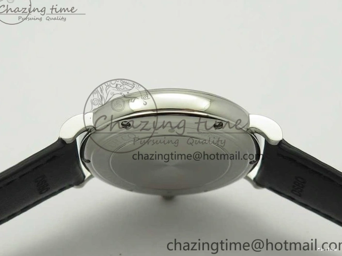 MIROTIME 0217 Portofino Automatic SS FKF 1:1 Best Edition White Dial SS Markers on Black Leather Strap A QuickDry 7138